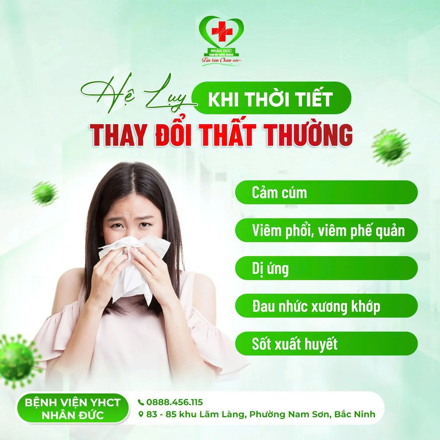 Thời tiết giao mùa: Cảnh báo các bệnh dễ bùng phát và cách phòng tránh hiệu quả